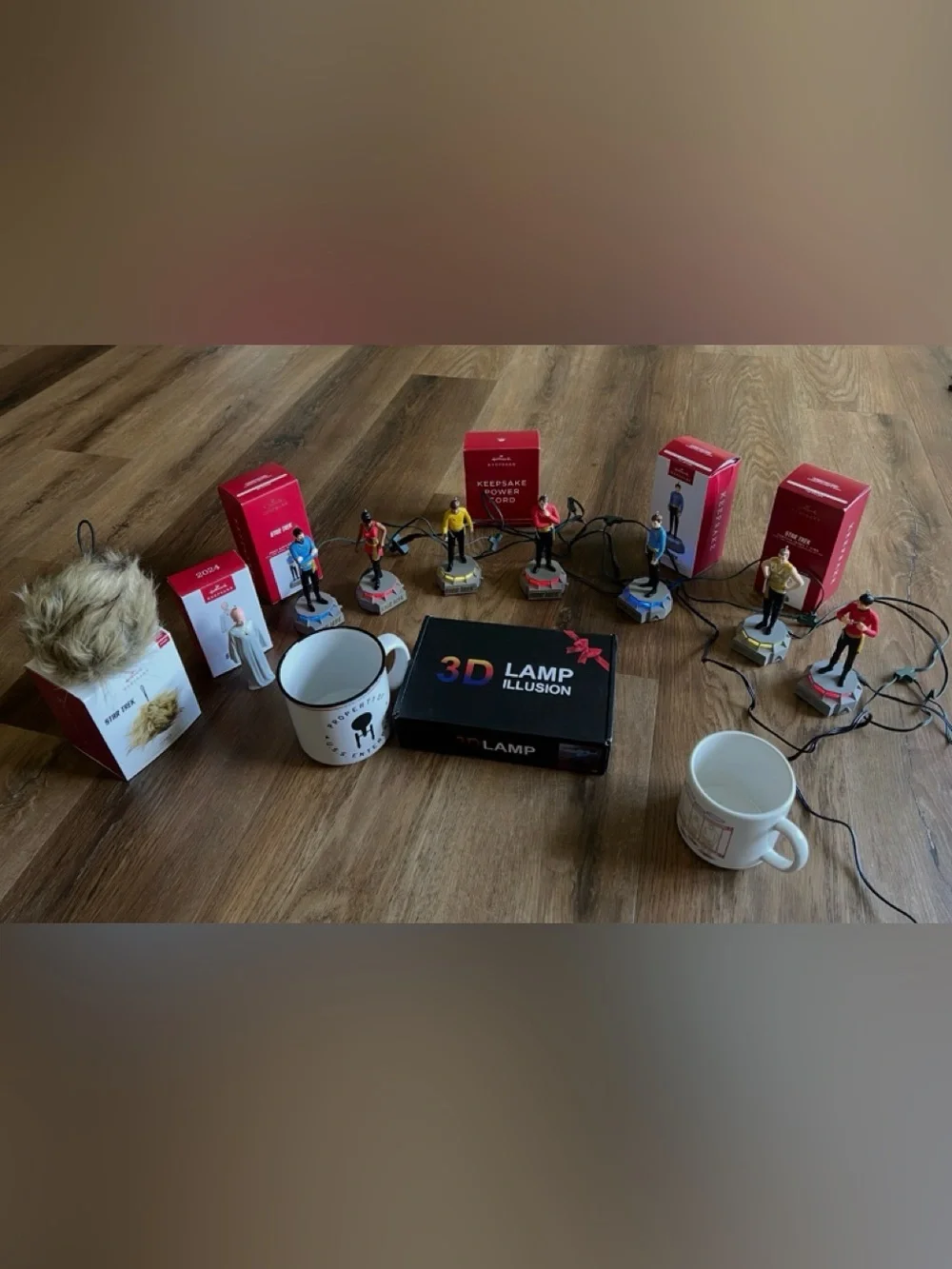 Star Trek Mirror Mirror 7 Fig Set Cord 2019 Tribble 2024 Keeper Mugs 3D LED Lamp